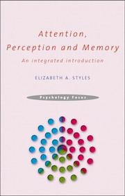Cover of Attention, perception, and memory by Elizabeth A. Styles