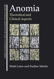 Front cover of ANOMIA: THEORETICAL AND CLINICAL ASPECTS by MATTI LAINE