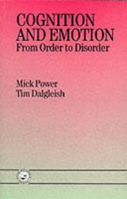 Cover of Cognition and emotion by Michael J. Power