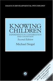 Cover of Knowing Children by Michael Siegal