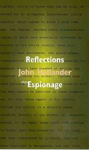 Cover of Reflections on espionage by John Hollander