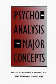Cover of Psychoanalysis by Burness E. Moore
