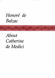 Cover of Sur Catherine de Médicis by Honoré de Balzac