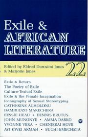 Front cover of Exile & African Literature (African Literature Today) by Unknown