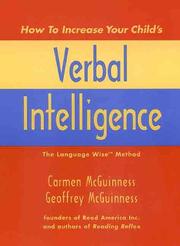 Front cover of How to increase your child's verbal intelligence by Geoffrey McGuinness