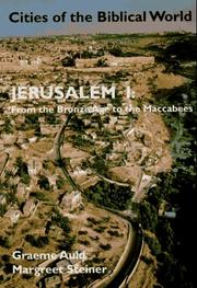 Cover of Jerusalem by A. Graeme Auld