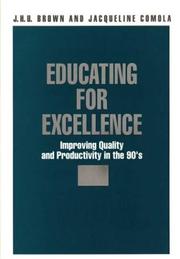 Cover of Educating for excellence by J. H. U. Brown