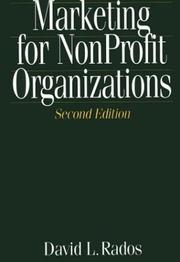 Front cover of Marketing for non-profit organizations by Rados, David L.