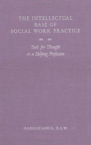 Cover of Intellectual Base of Social Work Practice by Harold Lewis