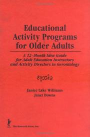 Cover of Educational activity programs for older adults by Janice Lake Williams