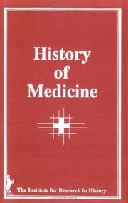 Front cover of History of medicine by Rebecca Greene