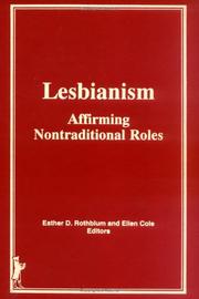 Cover of Lesbianism by Esther D. Rothblum