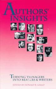 Front cover of Authors' insights by Donald R. Gallo
