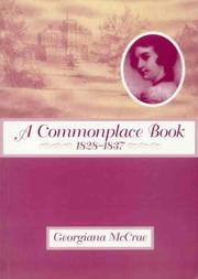Front cover of A commonplace book by Georgiana Huntly Gordon McCrae