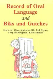 Front cover of Record of oral language ; and, Biks and gutches by Marie M. Clay