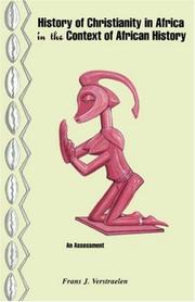 Cover of History of Christianity in Africa in the context of African history by F. J. Verstraelen