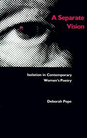 Cover of A separate vision by Deborah Pope