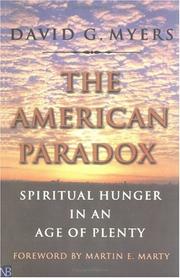 Front cover of The American Paradox by David G. Myers