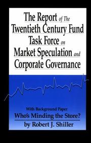 Front cover of The report of the Twentieth Century Fund Task Force on Market Speculation and Corporate Governance by Twentieth Century Fund. Task Force on Market Speculation and Corporate Governance.