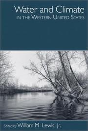 Front cover of Water And Climate in the Western United States by William M. Lewis