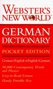 Cover of Webster's New World German Dictionary by Merriam-Webster