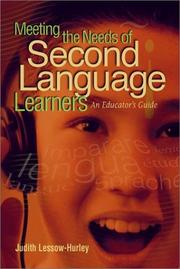 Front cover of Meeting the needs of second language learners by Judith Lessow-Hurley