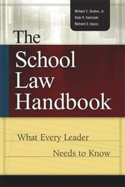 Front cover of The school law handbook by William C. Bosher Jr.