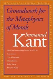 Front cover of Groundwork for the Metaphysics of Morals by Immanuel Kant
