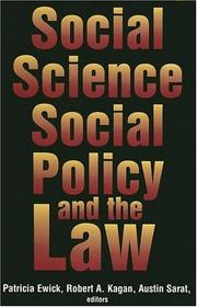Front cover of Social science, social policy, and the law by Patricia Ewick