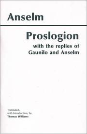Cover of Proslogion by Anselm of Canterbury