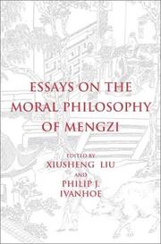 Cover of Essays on the Moral Philosophy of Mengzi by Xiusheng Liu