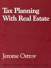 Front cover of Tax planning with real estate by Jerome Ostrov