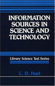 Front cover of Information sources in science and technology by Charlie Deuel Hurt