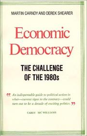 Cover of Economic democracy by Martin Carnoy