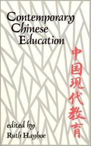Cover of Contemporary Chinese education by Ruth Hayhoe