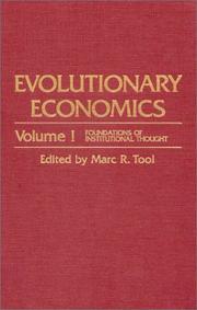 Cover of Evolutionary economics by Marc R. Tool