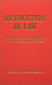Front cover of Revolution in law by Piers Beirne