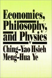 Cover of Economics, philosophy, and physics by Ching-Yao Hsieh