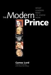 Cover of The Modern Prince by Carnes Lord