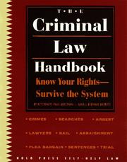 Cover of The criminal law handbook by Paul Bergman