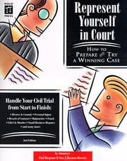 Front cover of Represent yourself in court by Paul Bergman
