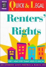 Front cover of Renter's Rights by Janet Portman