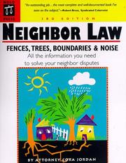 Cover of Neighbor law by Cora Jordan