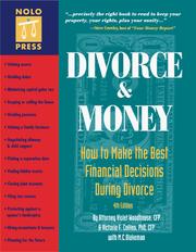Front cover of Divorce and money by Violet Woodhouse