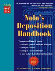 Cover of Nolo's deposition handbook by Paul Bergman