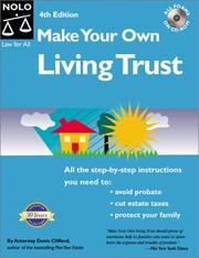 Cover of Make your own living trust by Denis Clifford