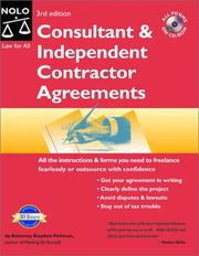 Front cover of Consultant & independent contractor agreements by Stephen Fishman