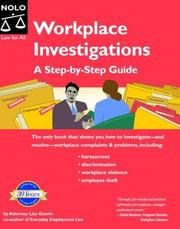 Front cover of Workplace Investigations by Lisa Guerin