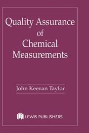 Front cover of Quality assurance of chemical measurements by John K. Taylor