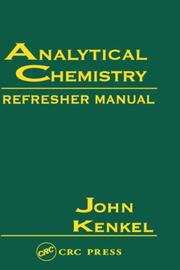 Front cover of Analytical chemistry by John Kenkel